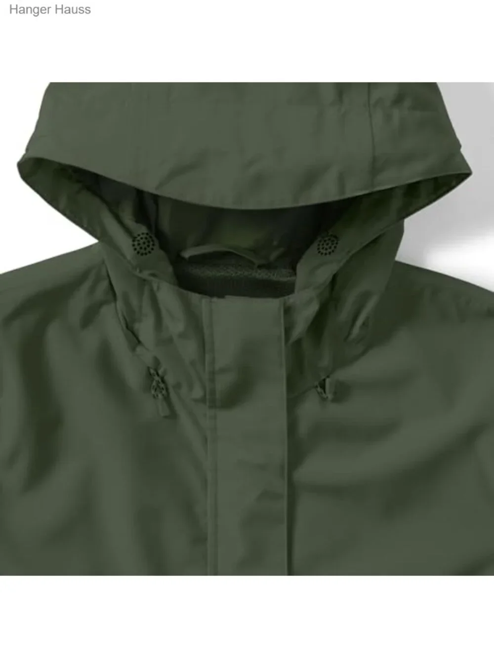 Lands' End Women's Packable Waterproof Raincoat Windproof Hooded Jacket
